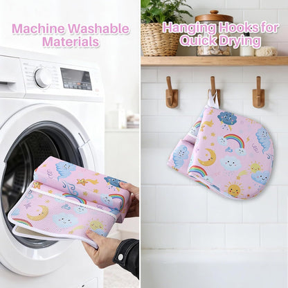 Odor-Free Baby Bath Kneeler and Elbow Rest Pad Set, 1.6'' Thick, Quickly Dry, Bathtub Kneeler Pad with Baby Toys & Bath Accessories Storage, Bath Kneeling Pad and Elbow Pad for Baby Tub(Pink)
