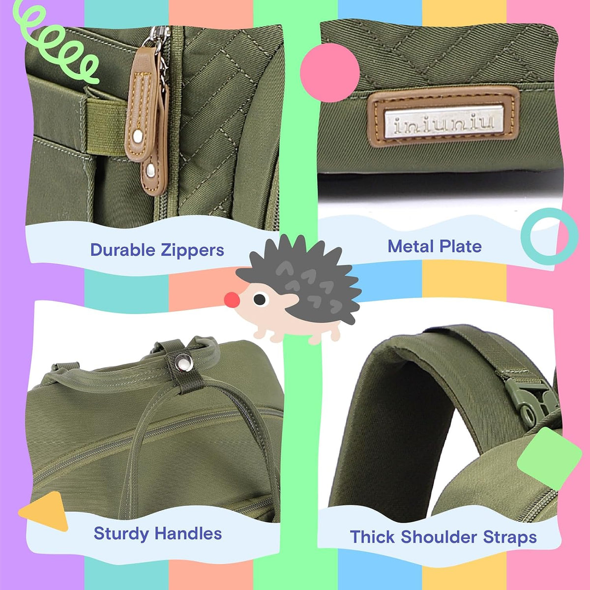 Baby Diaper Bag Backpack, 4 in 1 kit Large Capacity Travel Backpack