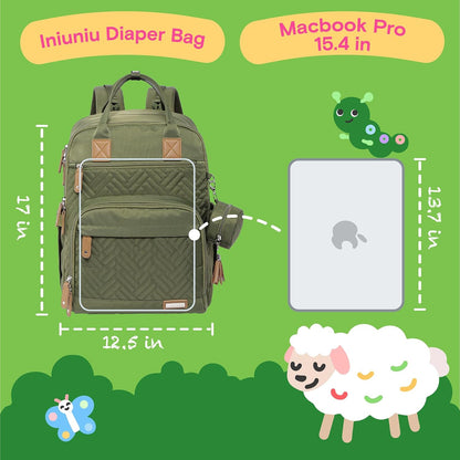 Baby Diaper Bag Backpack, 4 in 1 kit Large Capacity Travel Backpack