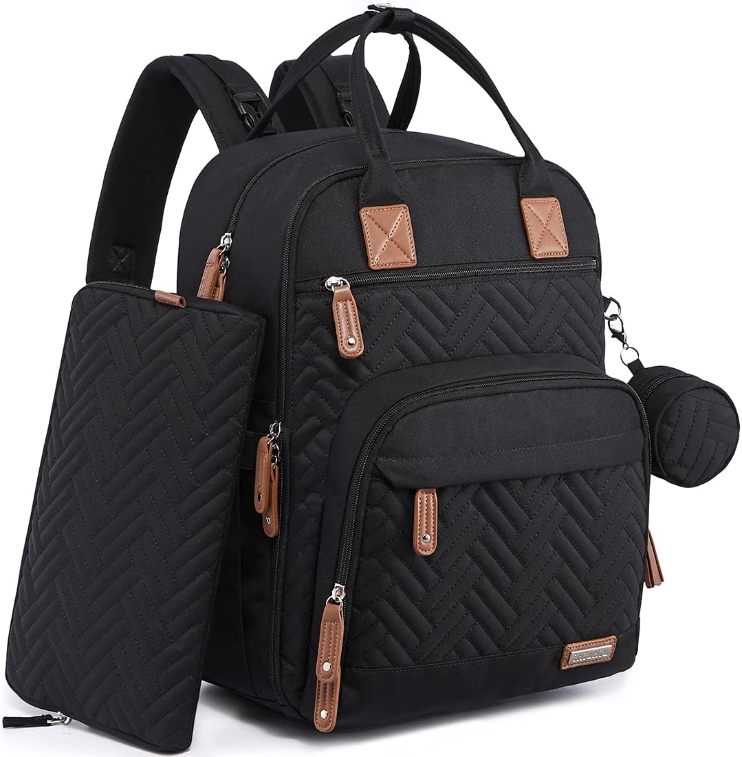 Baby Diaper Bag Backpack, 4 in 1 kit Large Capacity Travel Backpack
