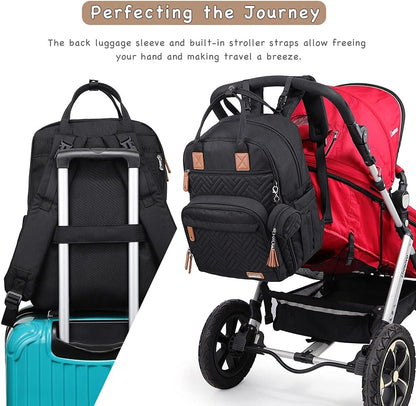 Baby Diaper Bag Backpack, 4 in 1 kit Large Capacity Travel Backpack