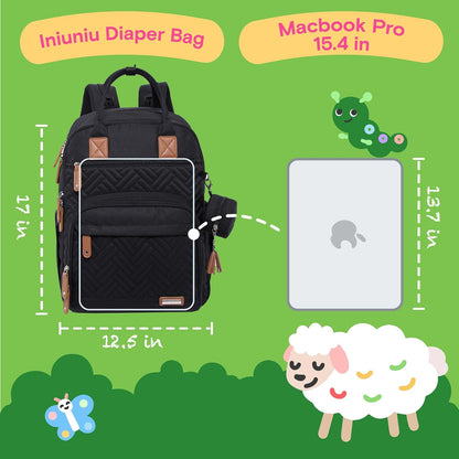 Baby Diaper Bag Backpack, 4 in 1 kit Large Capacity Travel Backpack