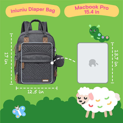 Baby Diaper Bag Backpack, 4 in 1 kit Large Capacity Travel Backpack