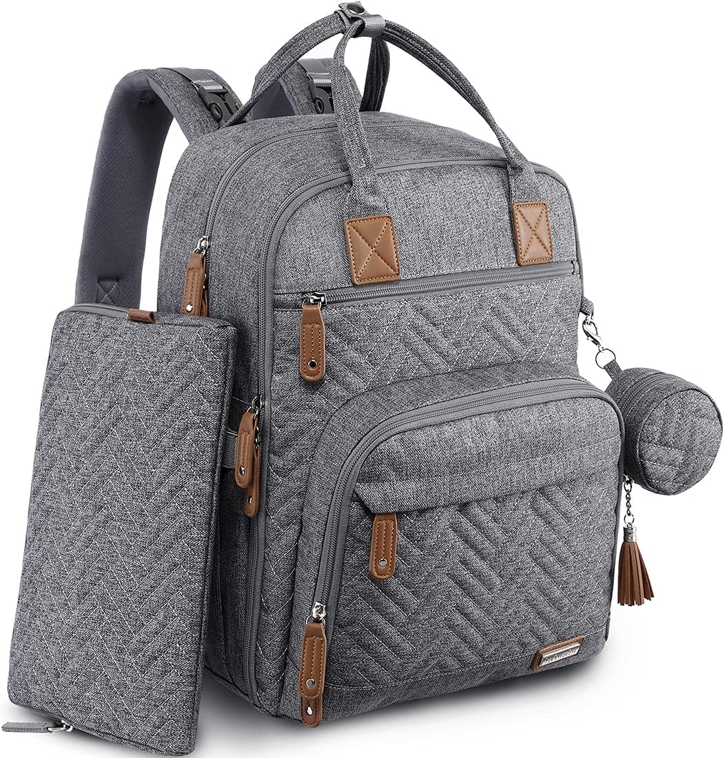 Baby Diaper Bag Backpack, 4 in 1 kit Large Capacity Travel Backpack