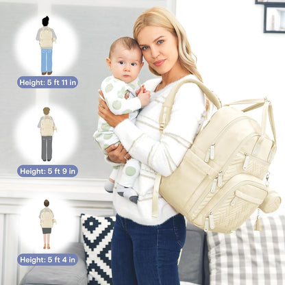 Baby Diaper Bag Backpack, 4 in 1 kit Large Capacity Travel Backpack