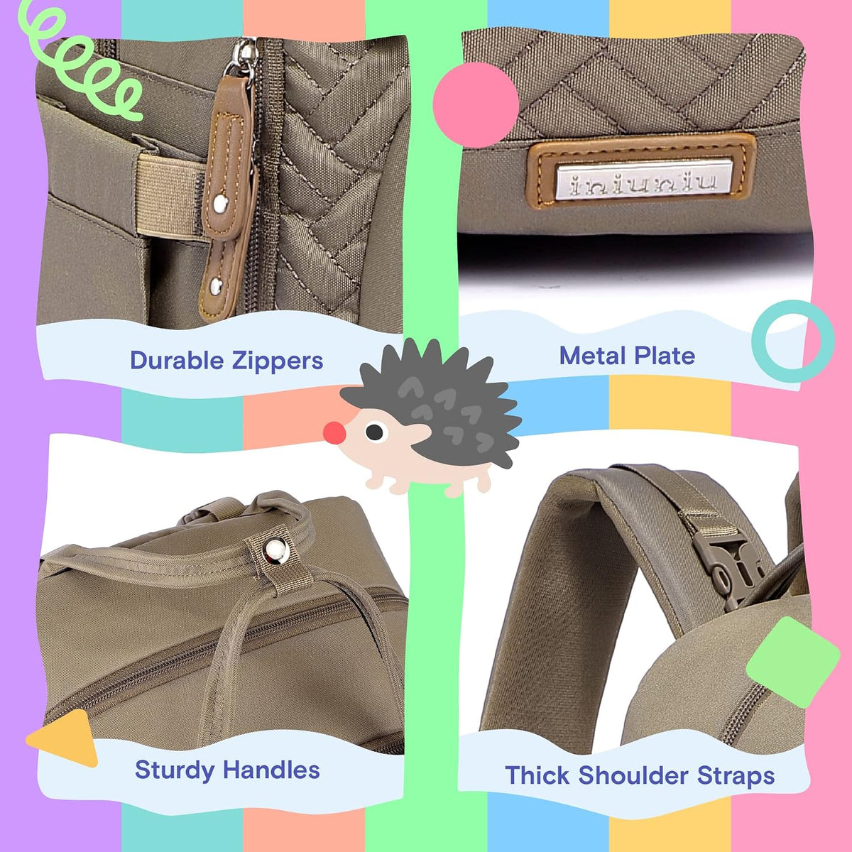 Baby Diaper Bag Backpack, 4 in 1 kit Large Capacity Travel Backpack