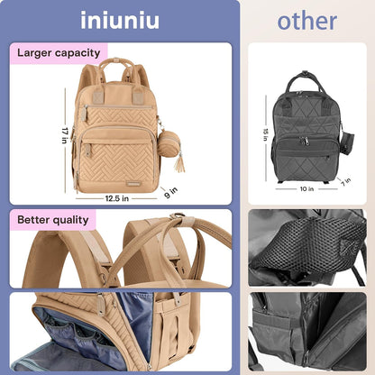 Baby Diaper Bag Backpack, 4 in 1 kit Large Capacity Travel Backpack