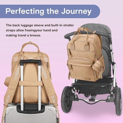 Baby Diaper Bag Backpack, 4 in 1 kit Large Capacity Travel Backpack