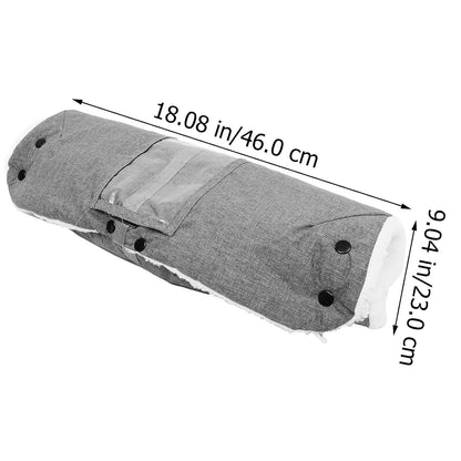 Windproof Insulated Stroller Hand Muff for Cold Weather, Easy Attachment and Removal, Made of Cotton with Classic Color, for Outdoor Use with Strollers