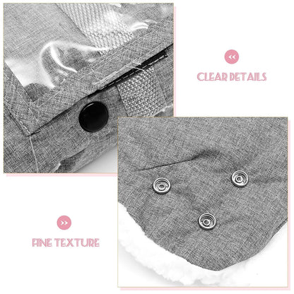 Windproof Insulated Stroller Hand Muff for Cold Weather, Easy Attachment and Removal, Made of Cotton with Classic Color, for Outdoor Use with Strollers