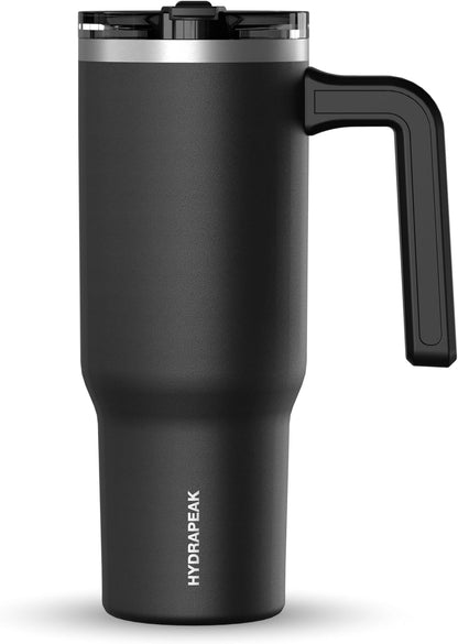 Voyager 32oz Insulated Tumbler with Handle & 2-in-1 Lid, Leak-Proof Stainless-Steel Travel Tumbler, Cupholder Friendly Reusable Water Bottle Built for Work, Gym, or Class Commute (Sage Leaf)