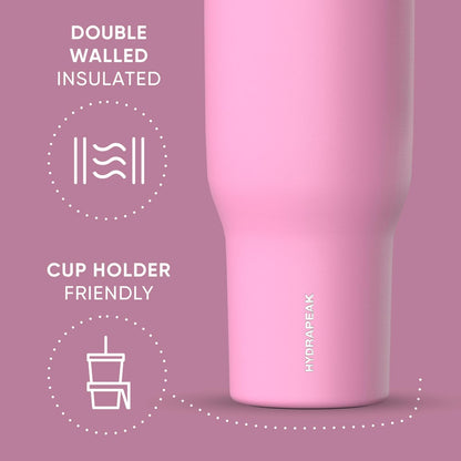 Voyager 32oz Insulated Tumbler with Handle & 2-in-1 Lid, Leak-Proof Stainless-Steel Travel Tumbler, Cupholder Friendly Reusable Water Bottle Built for Work, Gym, or Class Commute (Sage Leaf)