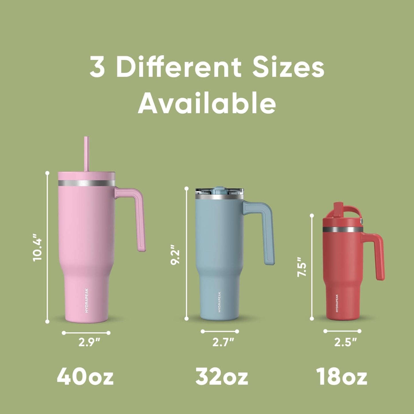 Voyager 32oz Insulated Tumbler with Handle & 2-in-1 Lid, Leak-Proof Stainless-Steel Travel Tumbler, Cupholder Friendly Reusable Water Bottle Built for Work, Gym, or Class Commute (Sage Leaf)