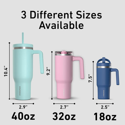 Voyager 32oz Insulated Tumbler with Handle & 2-in-1 Lid, Leak-Proof Stainless-Steel Travel Tumbler, Cupholder Friendly Reusable Water Bottle Built for Work, Gym, or Class Commute (Sage Leaf)