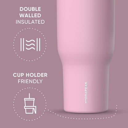 Voyager 32oz Insulated Tumbler with Handle & 2-in-1 Lid, Leak-Proof Stainless-Steel Travel Tumbler, Cupholder Friendly Reusable Water Bottle Built for Work, Gym, or Class Commute (Sage Leaf)