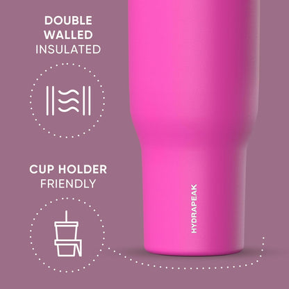 Voyager 32oz Insulated Tumbler with Handle & 2-in-1 Lid, Leak-Proof Stainless-Steel Travel Tumbler, Cupholder Friendly Reusable Water Bottle Built for Work, Gym, or Class Commute (Sage Leaf)