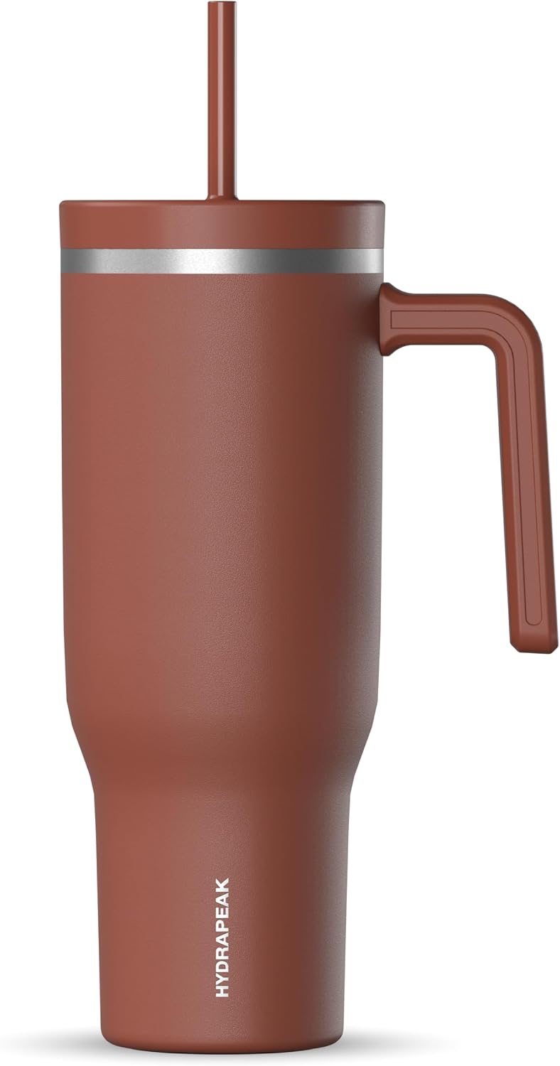 Voyager 32oz Insulated Tumbler with Handle & 2-in-1 Lid, Leak-Proof Stainless-Steel Travel Tumbler, Cupholder Friendly Reusable Water Bottle Built for Work, Gym, or Class Commute (Sage Leaf)