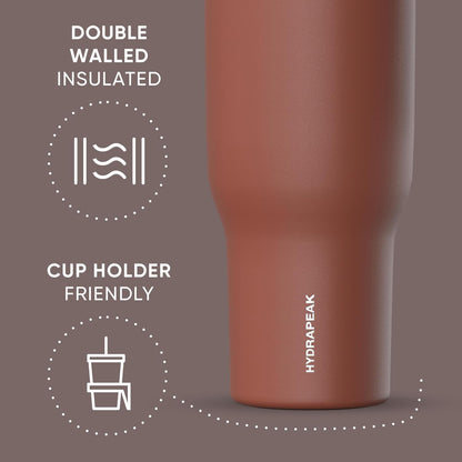 Voyager 32oz Insulated Tumbler with Handle & 2-in-1 Lid, Leak-Proof Stainless-Steel Travel Tumbler, Cupholder Friendly Reusable Water Bottle Built for Work, Gym, or Class Commute (Sage Leaf)