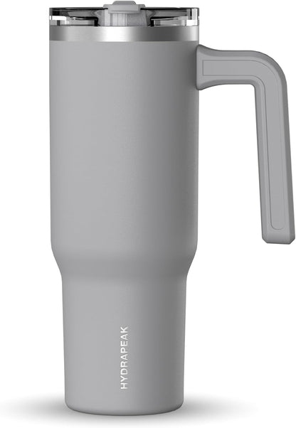 Voyager 32oz Insulated Tumbler with Handle & 2-in-1 Lid, Leak-Proof Stainless-Steel Travel Tumbler, Cupholder Friendly Reusable Water Bottle Built for Work, Gym, or Class Commute (Sage Leaf)
