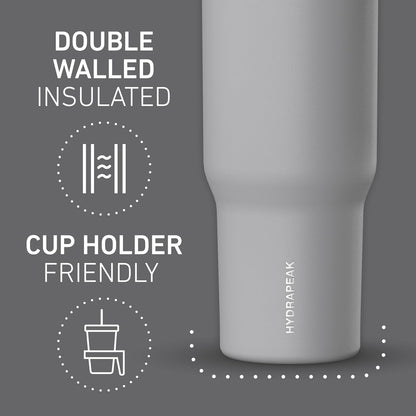 Voyager 32oz Insulated Tumbler with Handle & 2-in-1 Lid, Leak-Proof Stainless-Steel Travel Tumbler, Cupholder Friendly Reusable Water Bottle Built for Work, Gym, or Class Commute (Sage Leaf)