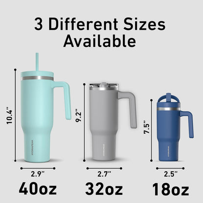 Voyager 32oz Insulated Tumbler with Handle & 2-in-1 Lid, Leak-Proof Stainless-Steel Travel Tumbler, Cupholder Friendly Reusable Water Bottle Built for Work, Gym, or Class Commute (Sage Leaf)