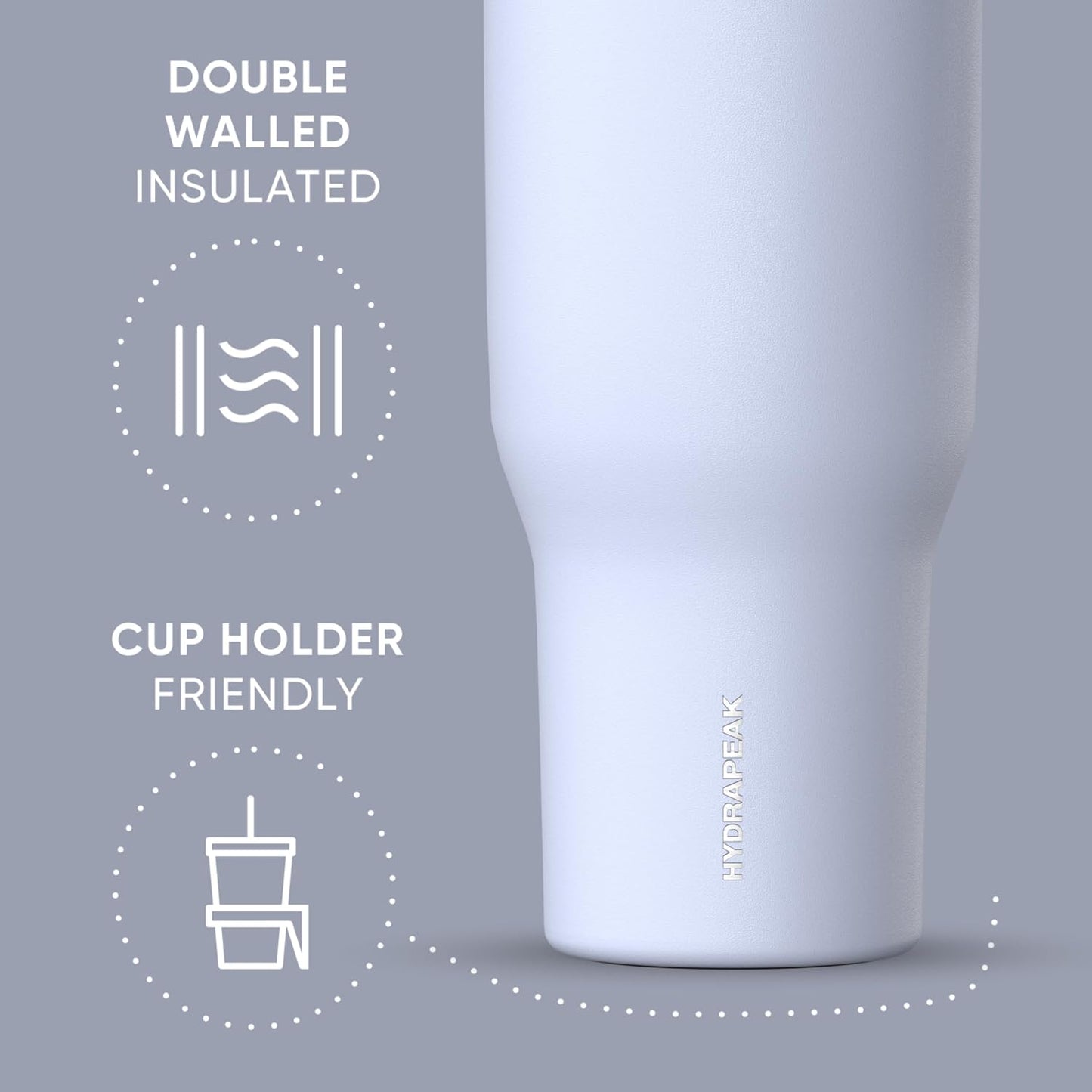 Voyager 32oz Insulated Tumbler with Handle & 2-in-1 Lid, Leak-Proof Stainless-Steel Travel Tumbler, Cupholder Friendly Reusable Water Bottle Built for Work, Gym, or Class Commute (Sage Leaf)