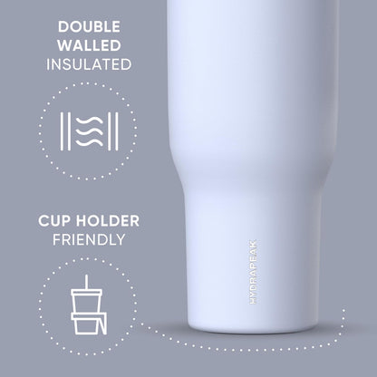 Voyager 32oz Insulated Tumbler with Handle & 2-in-1 Lid, Leak-Proof Stainless-Steel Travel Tumbler, Cupholder Friendly Reusable Water Bottle Built for Work, Gym, or Class Commute (Sage Leaf)