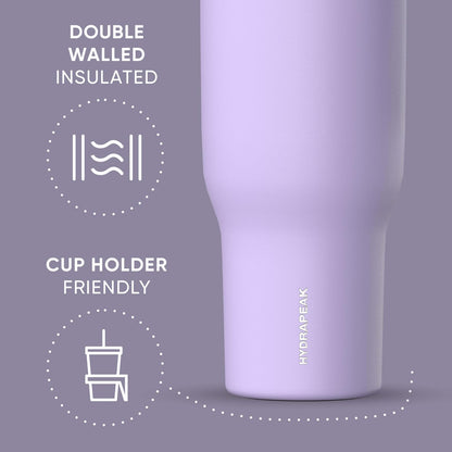 Voyager 32oz Insulated Tumbler with Handle & 2-in-1 Lid, Leak-Proof Stainless-Steel Travel Tumbler, Cupholder Friendly Reusable Water Bottle Built for Work, Gym, or Class Commute (Sage Leaf)
