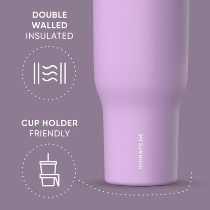 Voyager 32oz Insulated Tumbler with Handle & 2-in-1 Lid, Leak-Proof Stainless-Steel Travel Tumbler, Cupholder Friendly Reusable Water Bottle Built for Work, Gym, or Class Commute (Sage Leaf)