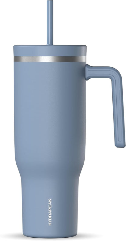 Voyager 32oz Insulated Tumbler with Handle & 2-in-1 Lid, Leak-Proof Stainless-Steel Travel Tumbler, Cupholder Friendly Reusable Water Bottle Built for Work, Gym, or Class Commute (Sage Leaf)