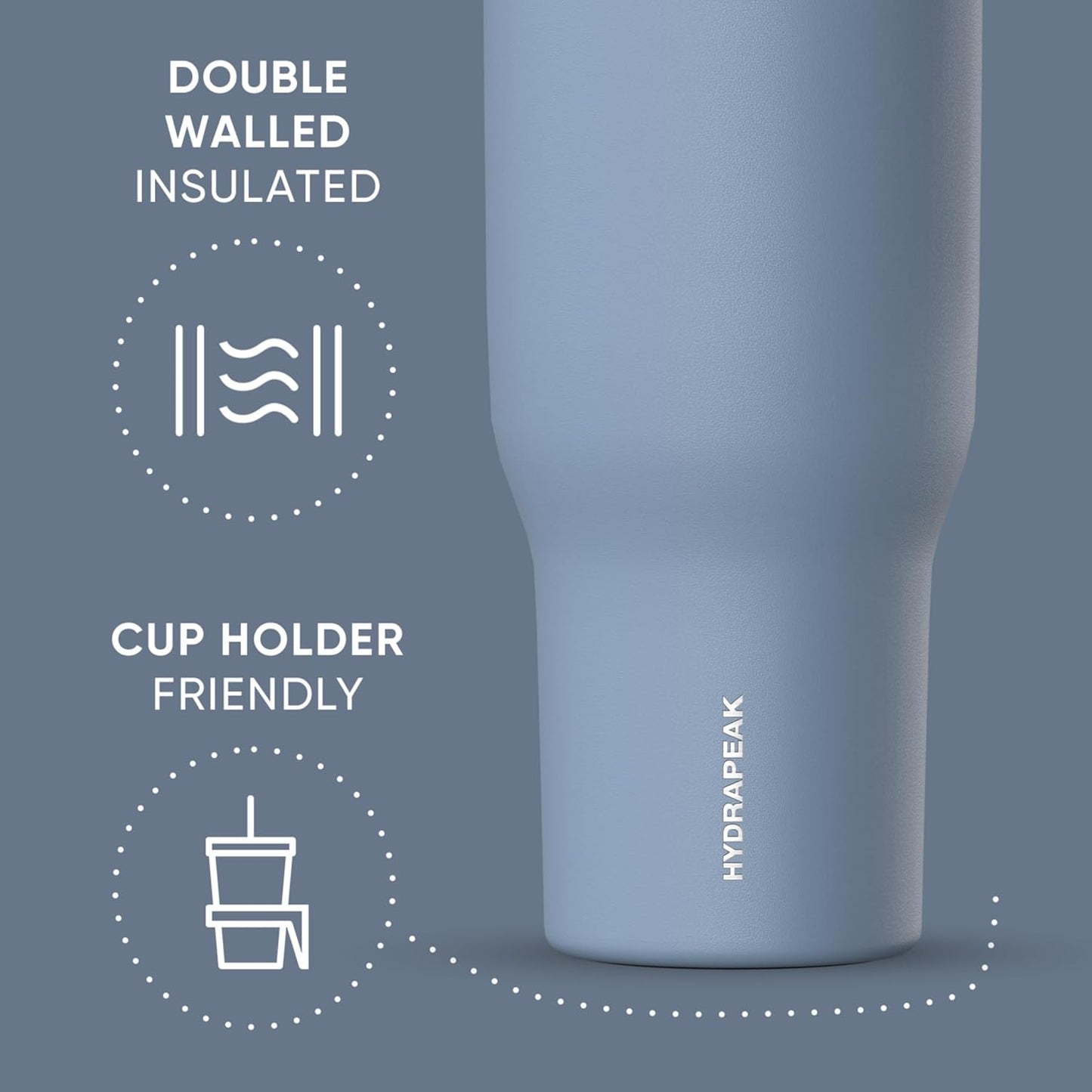 Voyager 32oz Insulated Tumbler with Handle & 2-in-1 Lid, Leak-Proof Stainless-Steel Travel Tumbler, Cupholder Friendly Reusable Water Bottle Built for Work, Gym, or Class Commute (Sage Leaf)