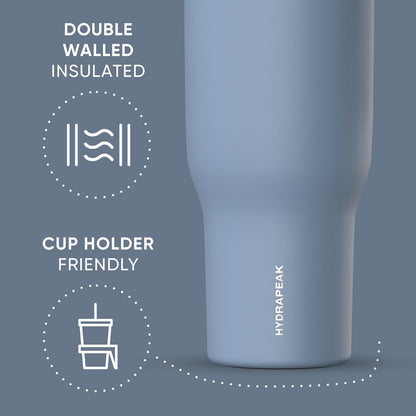 Voyager 32oz Insulated Tumbler with Handle & 2-in-1 Lid, Leak-Proof Stainless-Steel Travel Tumbler, Cupholder Friendly Reusable Water Bottle Built for Work, Gym, or Class Commute (Sage Leaf)
