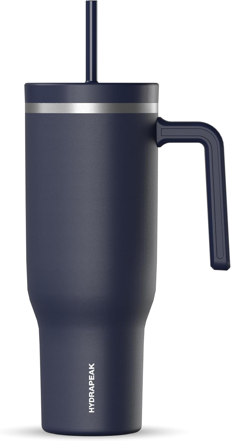 Voyager 32oz Insulated Tumbler with Handle & 2-in-1 Lid, Leak-Proof Stainless-Steel Travel Tumbler, Cupholder Friendly Reusable Water Bottle Built for Work, Gym, or Class Commute (Sage Leaf)