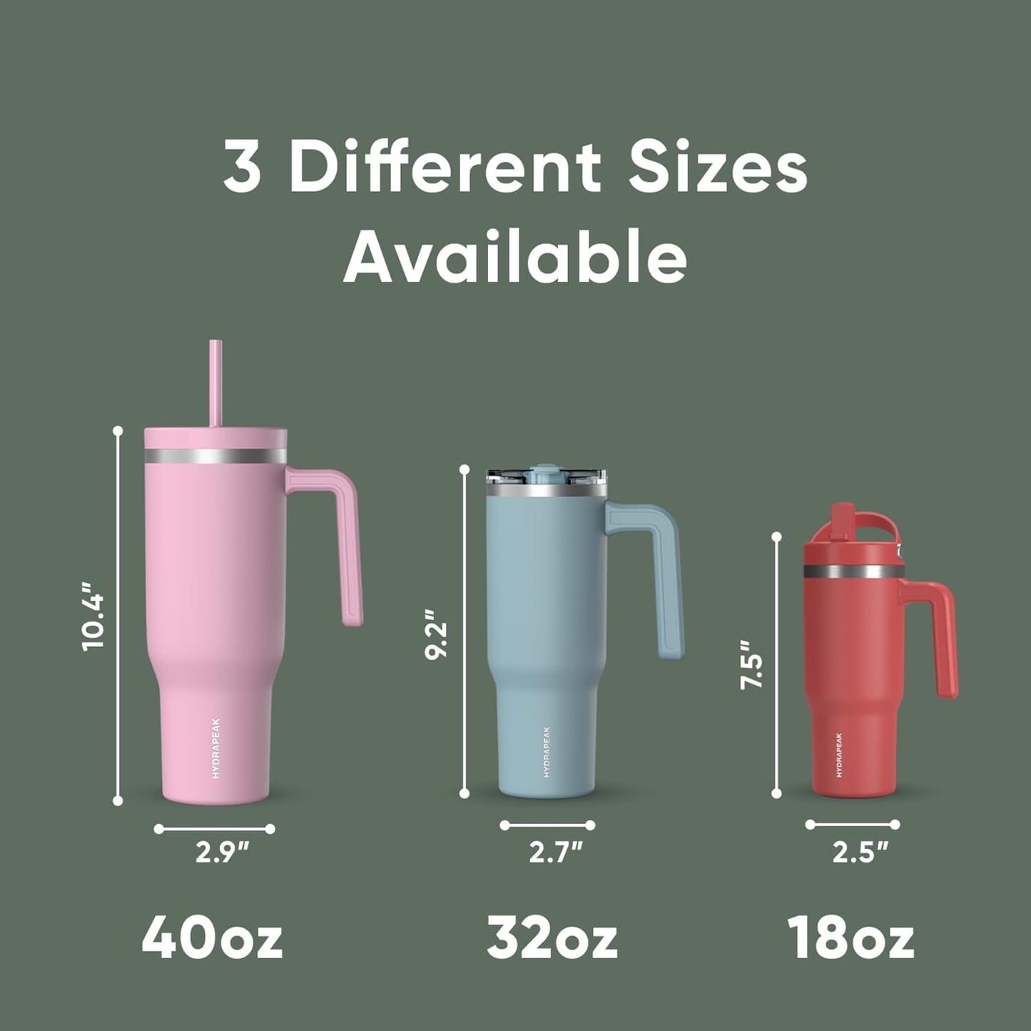 Voyager 32oz Insulated Tumbler with Handle & 2-in-1 Lid, Leak-Proof Stainless-Steel Travel Tumbler, Cupholder Friendly Reusable Water Bottle Built for Work, Gym, or Class Commute (Sage Leaf)