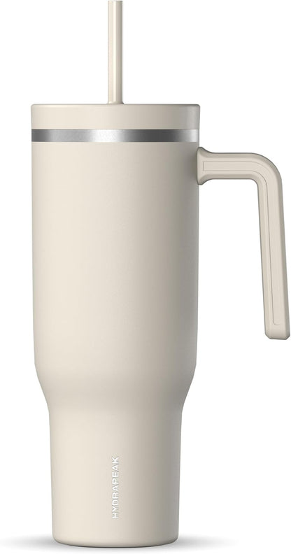 Voyager 32oz Insulated Tumbler with Handle & 2-in-1 Lid, Leak-Proof Stainless-Steel Travel Tumbler, Cupholder Friendly Reusable Water Bottle Built for Work, Gym, or Class Commute (Sage Leaf)