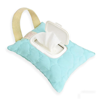 Reusable Baby Wipe Cover Fabric Quilted, Universal Size Travel-Friendly Baby Wipes Bag with Zipper Compatible with HUGGIES,WaterWipes,Pampers,Johnson and More Brands (Pink)