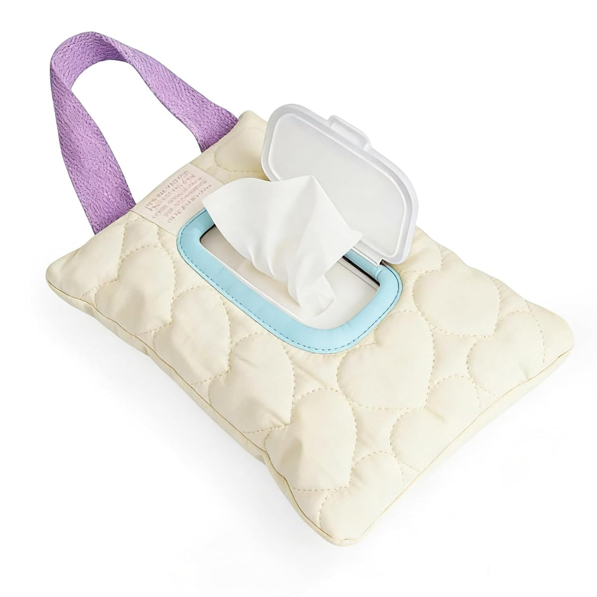 Reusable Baby Wipe Cover Fabric Quilted, Universal Size Travel-Friendly Baby Wipes Bag with Zipper Compatible with HUGGIES,WaterWipes,Pampers,Johnson and More Brands (Pink)