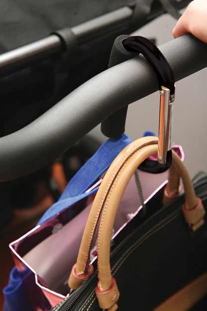 Stroller Carabiner Hook - 2Pack - Stroller Clip Organizer for Purse Shipping Grocery Bag