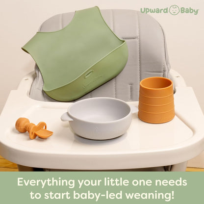 Led Weaning Supplies, Silicone Baby Feeding Set, Baby Feeding Essentials, Baby Led Weaning Set, Baby Eating Essentials, Baby Silicone Feeding Set, Baby Dishes, Toddler Feeding Set