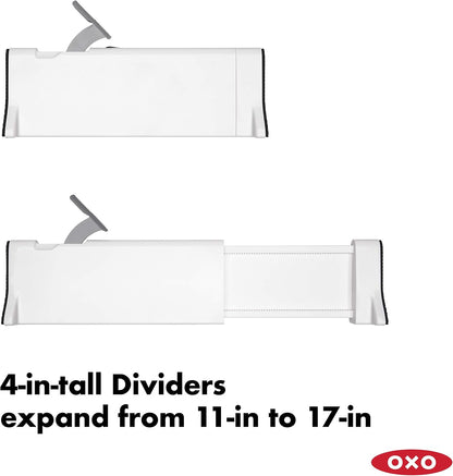 Good Grips Expandable Dresser Drawer Divider, 2-Pack