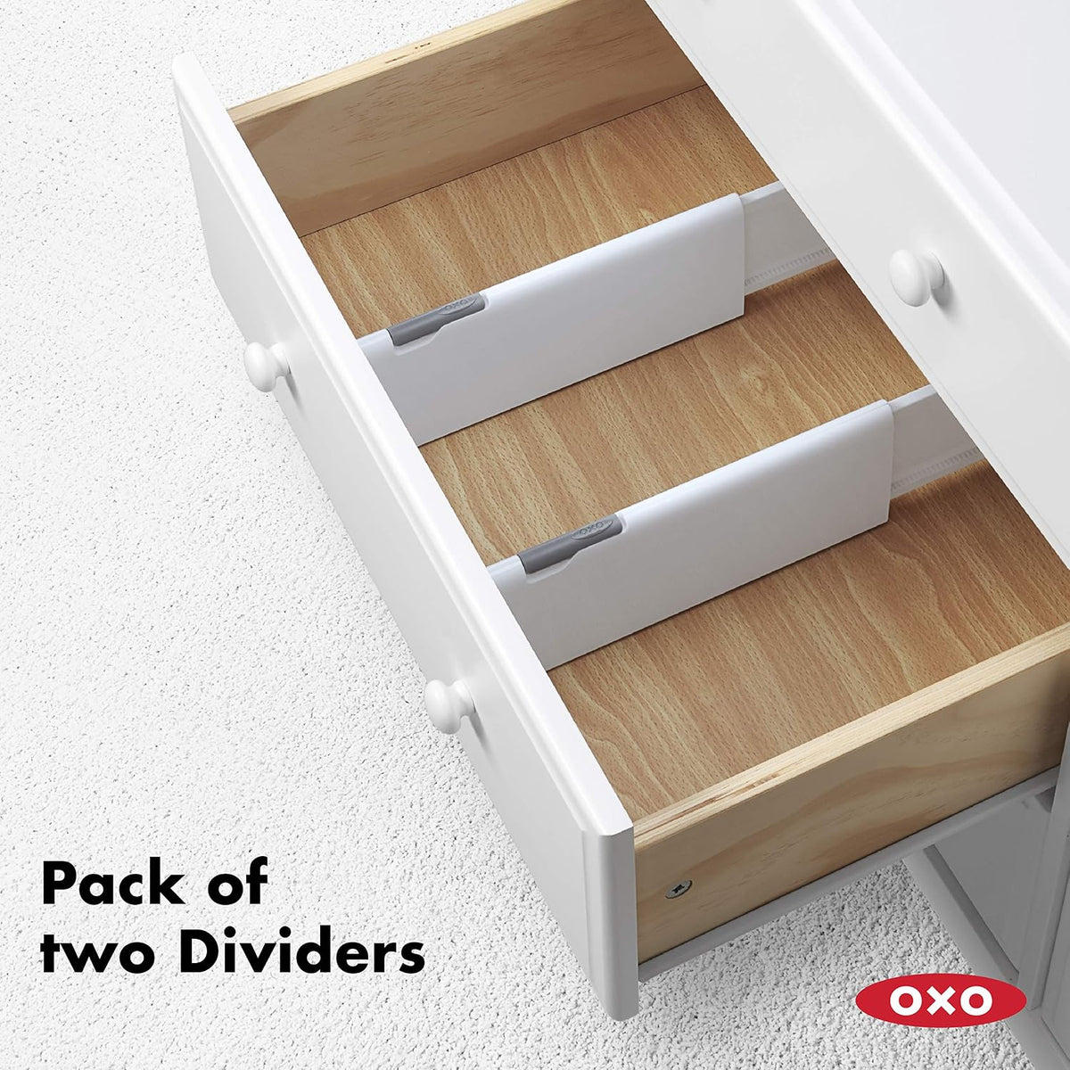 Good Grips Expandable Dresser Drawer Divider, 2-Pack