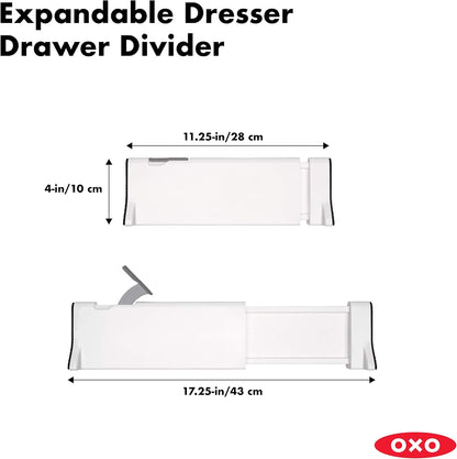 Good Grips Expandable Dresser Drawer Divider, 2-Pack