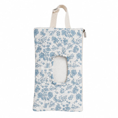 Quilted Baby Wipe Holder Floral Diaper Pouch Portable Quilted Wipes Bag for Car, Stroller (Beige Pattern)