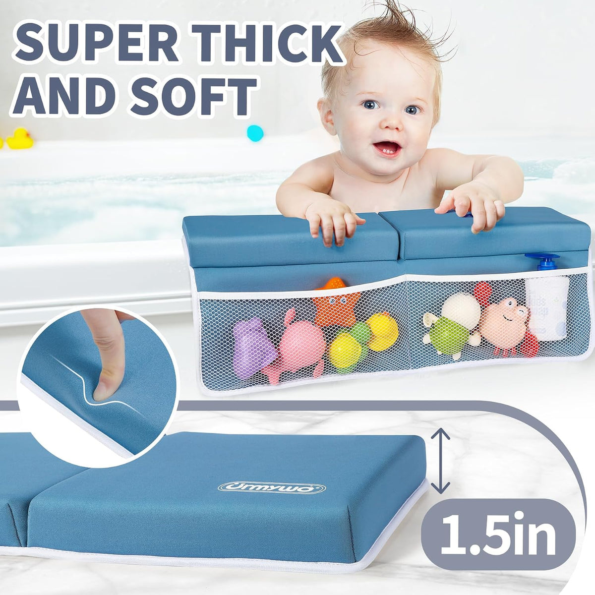 Bath Kneeler and Elbow Rest Pad Set, 1.5-Inch Thick Memory Foam Pads