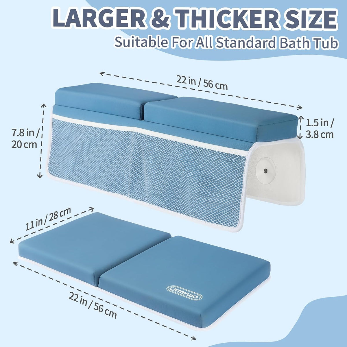 Bath Kneeler and Elbow Rest Pad Set, 1.5-Inch Thick Memory Foam Pads