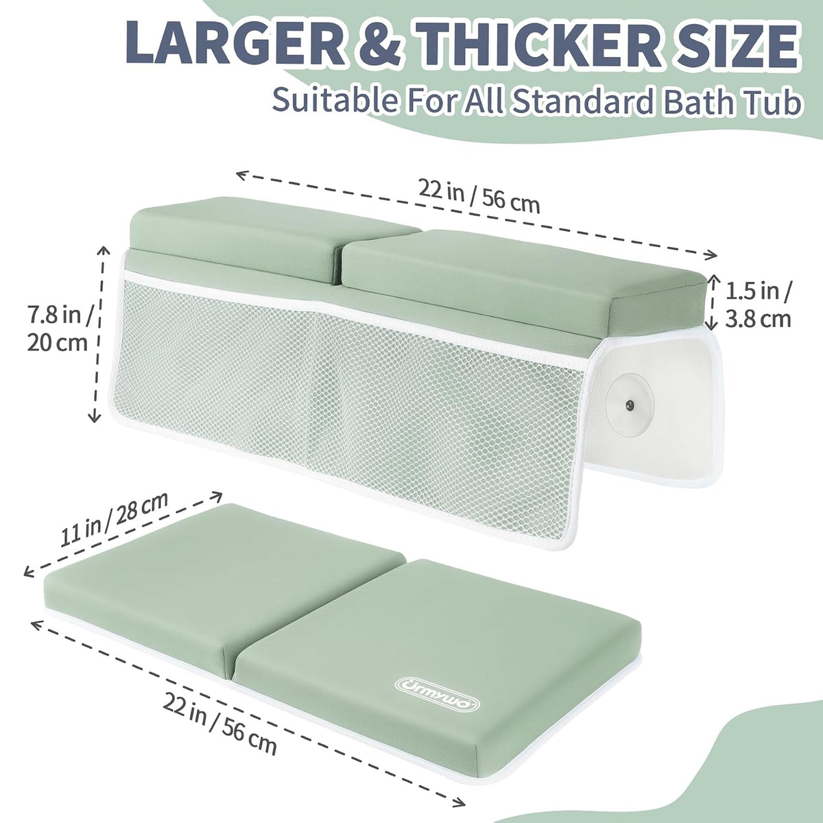 Bath Kneeler and Elbow Rest Pad Set, 1.5-Inch Thick Memory Foam Pads