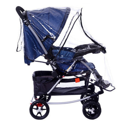 Universal Stroller Rain Cover for Pushchair Pram Rainproof Dustproof Windproof Rain Cover with Canopy and Zipper Door Easy Baby Lift in and Out,Easy to Install,Ideal Air Circulation