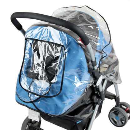 Universal Stroller Rain Cover for Pushchair Pram Rainproof Dustproof Windproof Rain Cover with Canopy and Zipper Door Easy Baby Lift in and Out,Easy to Install,Ideal Air Circulation