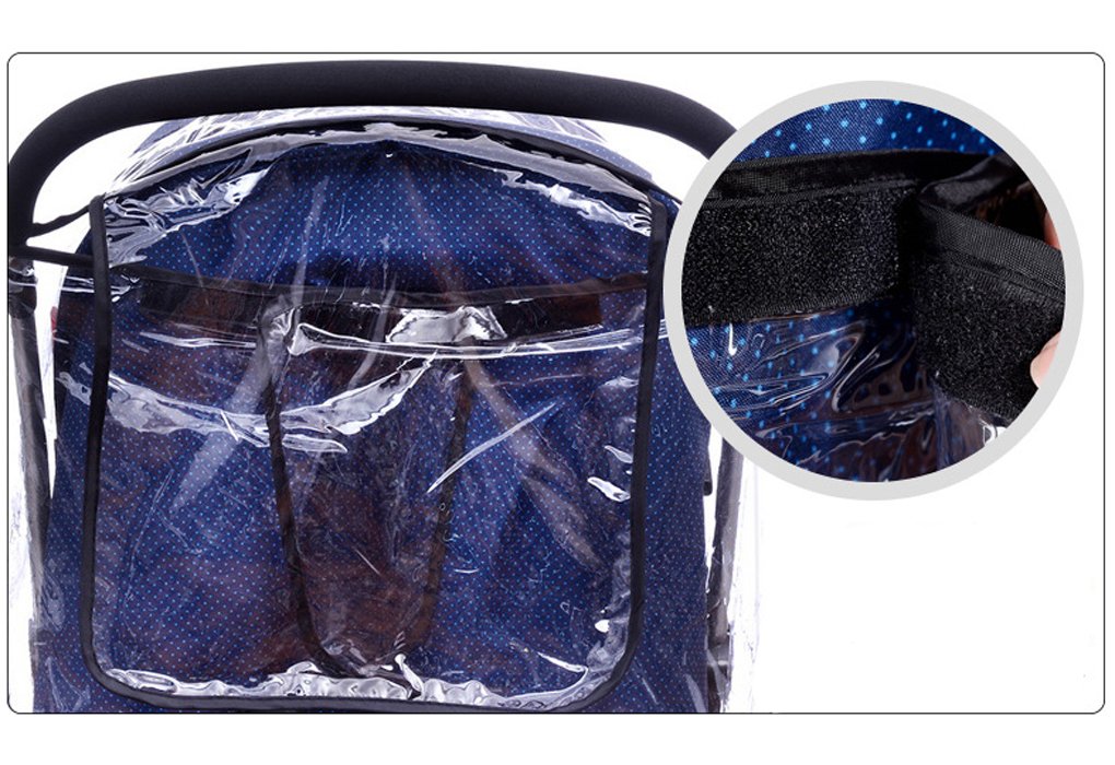 Universal Stroller Rain Cover for Pushchair Pram Rainproof Dustproof Windproof Rain Cover with Canopy and Zipper Door Easy Baby Lift in and Out,Easy to Install,Ideal Air Circulation