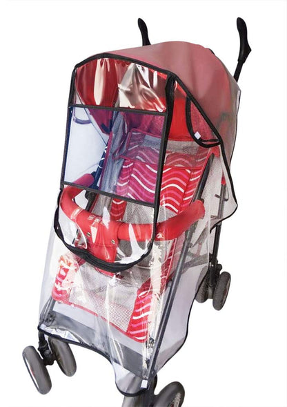 Universal Stroller Rain Cover for Pushchair Pram Rainproof Dustproof Windproof Rain Cover with Canopy and Zipper Door Easy Baby Lift in and Out,Easy to Install,Ideal Air Circulation